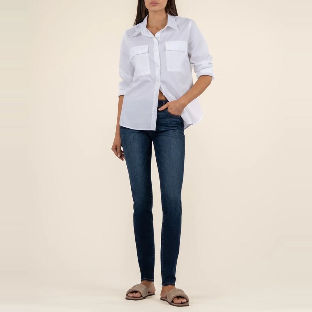 Kut from the Kloth Diana Mid Rise Relaxed Fit Skinny Jeans Size 6